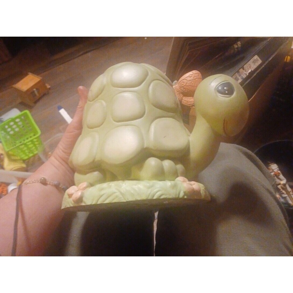 Precious Moments 1998 Turtle with Butterfly Garden Statue Figure Sam Butcher